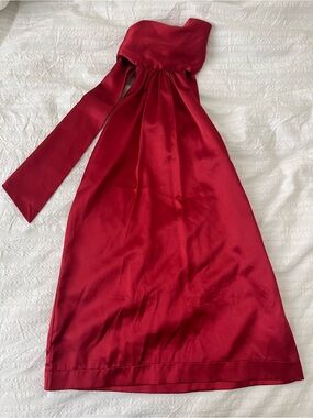johnny martin red halter neck dress